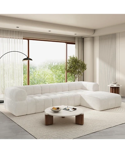 Streamdale Furniture 122" Modern L-Shaped Sectional Sofa with Chaise Lounge (Right Hand)