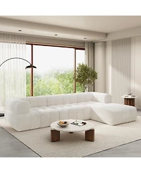 Streamdale Furniture 122" Modern L-Shaped Sectional Sofa with Chaise Lounge (Right Hand)