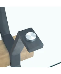 Streamdale Furniture Linen Chairs & Wood Grain Table