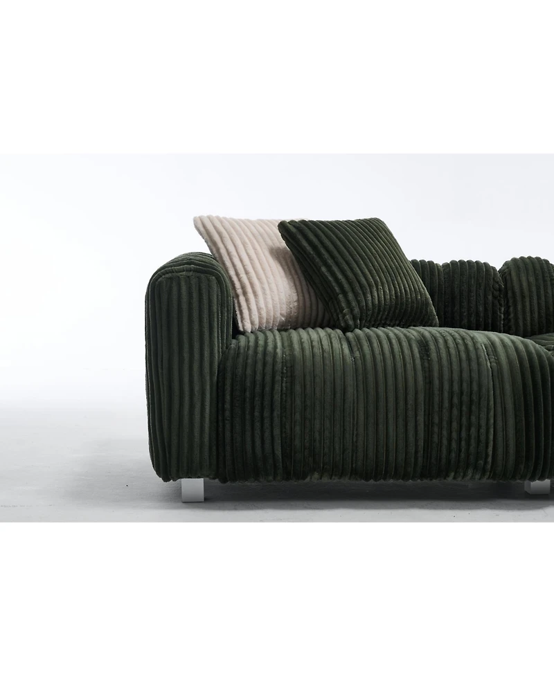 Streamdale Furniture 114" Corduroy Three-Seater Sofa & Durable