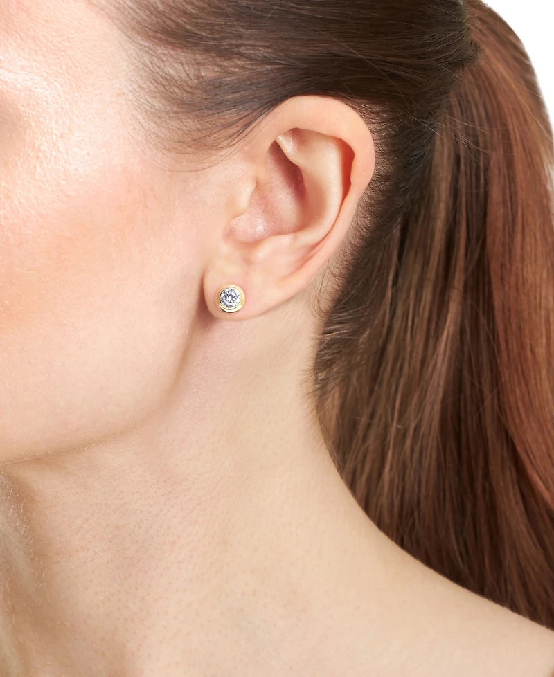 Macy's Cubic Zirconia Bezel Stud Earrings