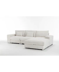 Streamdale Furniture Nordic L-Shaped Flannel Sofa - Minimalist Living Room