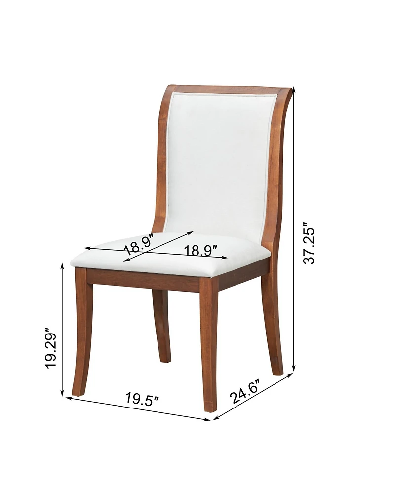 Streamdale Furniture Walnut Round Dining Set- 39.4" Table + 2 Chairs