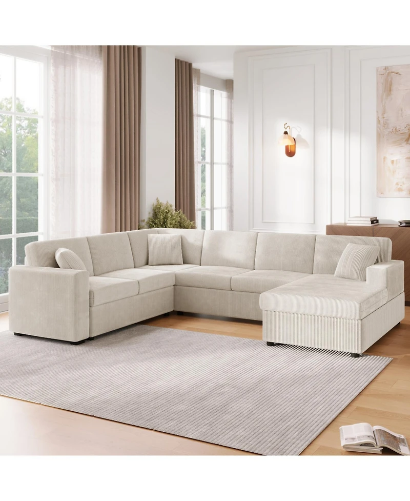 Streamdale Furniture Oversized U-Shaped Sectional Sofa with Chaise Lounge.