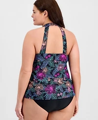 Island Escape Plus H-Back Tankini Top, Macy's Exclusive