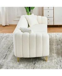 Streamdale Furniture 85" Chenille Sofa, 3 Seater Deep Couch, Tufted