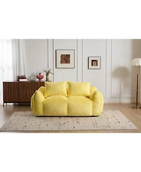 Streamdale Furniture Giant Yellow Bean Bag Couch with Pillows
