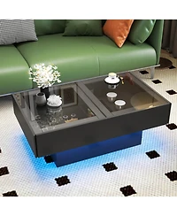 Streamdale Furniture Coffee Table Sliding Top Hidden Storage Extendable