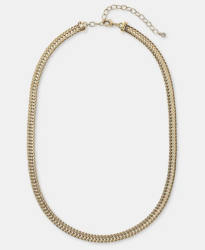 On 34th Herringbone Chain Collar Necklace, 18" + 3" extender, Macy's Exclusive