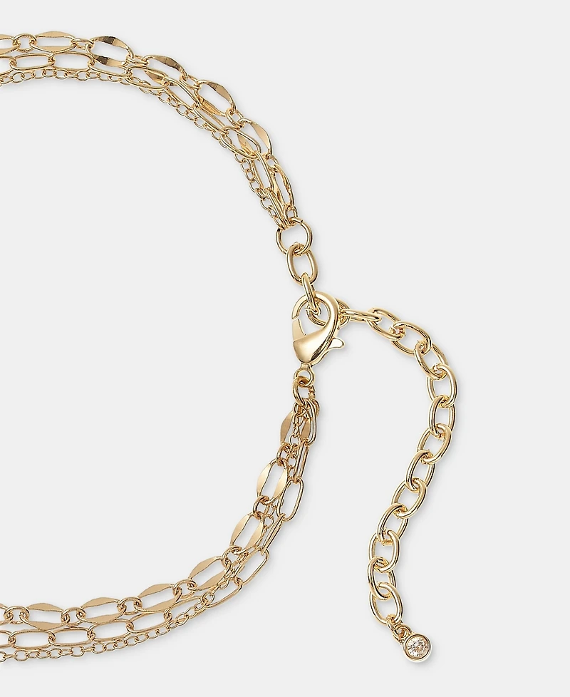 On 34th Open Circle & Imitation Pearl Layered Pendant Necklace, 15" + 3" extender, Macy's Exclusive