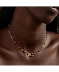 Joey Baby Gold-Plated Paperclip Chain Necklace with Toggle Clasp