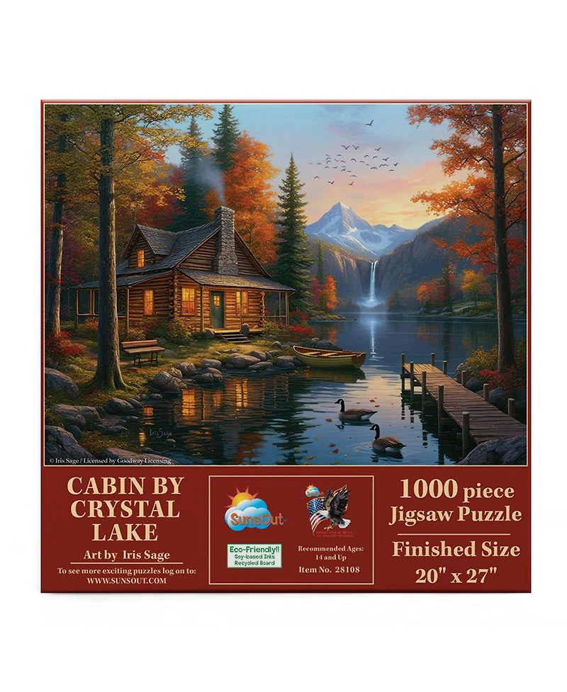 SunsOut Cabin by Crystal Lake 1000 piece Jigsaw Puzzle for Adults