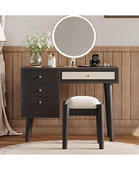 Streamdale Retro Bohemian Vanity Set with Charging and Usb