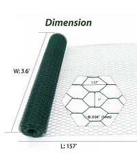 Streamdale Furniture Galvanized Hex Chicken Wire for Garden and Coop