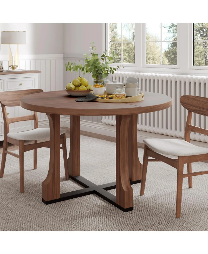 Streamdale Furniture 48" Round Farmhouse Dining Table - Seats 4
