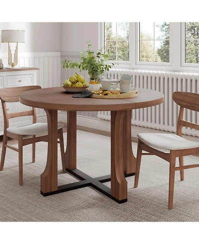 Streamdale Furniture 48" Round Farmhouse Dining Table - Seats 4