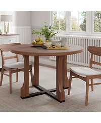 Streamdale Furniture 48" Round Farmhouse Dining Table - Seats 4