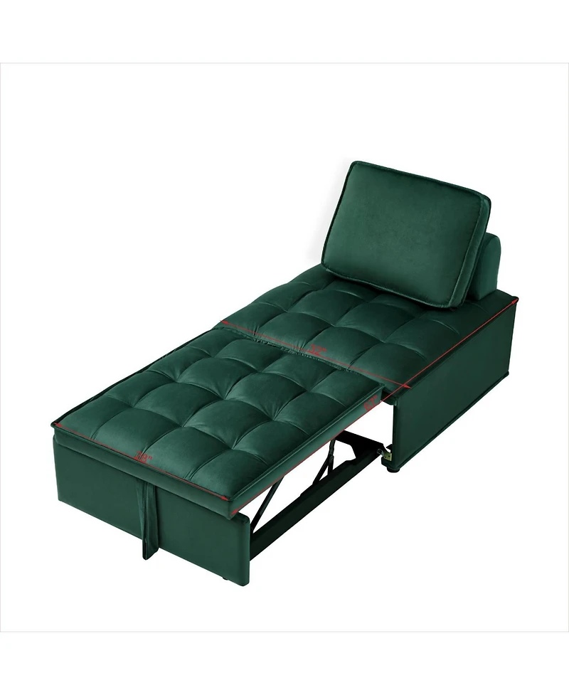 Streamdale Furniture Sleeper Sofa Bed with Adjustable Backrest (Green