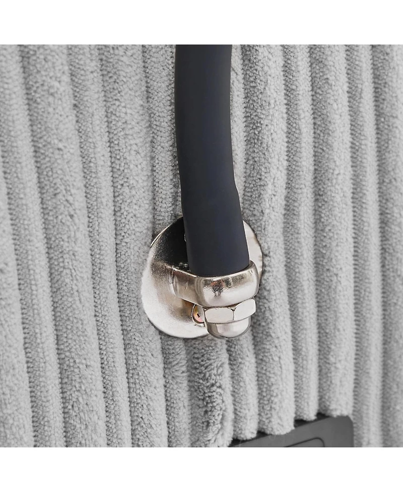 Streamdale Furniture Modern Sofa Couch w/ Ottoman Usb Cup Holders