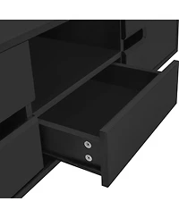 Streamdale Furniture Modern Coffee Table with Led Lights