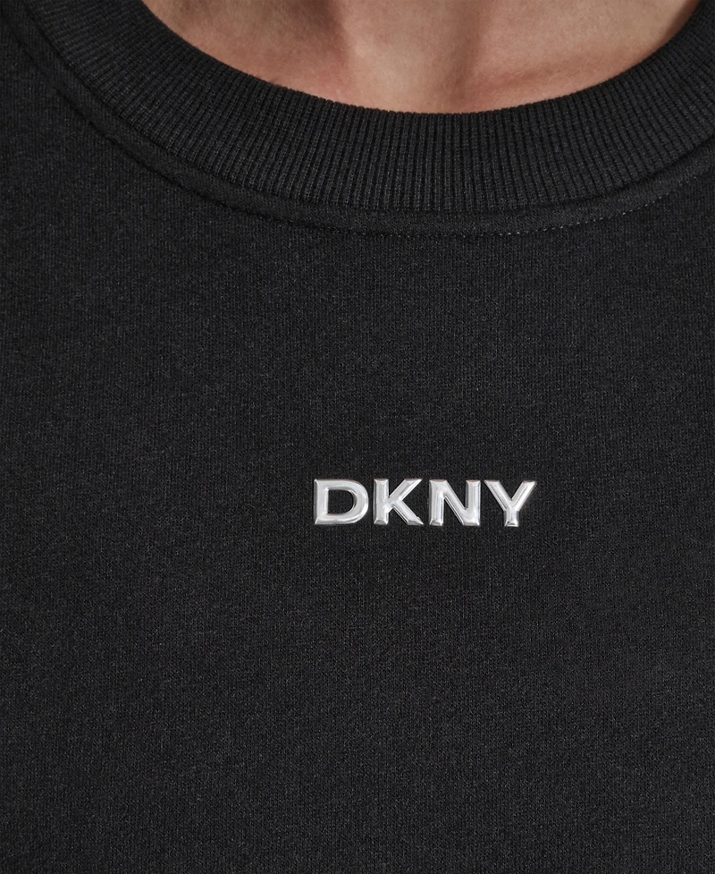 Dkny Sport Women's Metallic Crewneck Sweatshirt