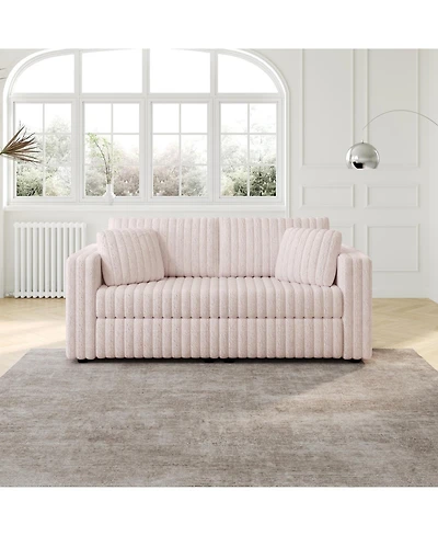 Streamdale Furniture 75.6" Light Pink Modular Sofa - Modern Plush & Comfortable
