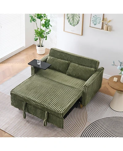 Streamdale Furniture Pull-Out Sofa w/ Tabletop & Usb