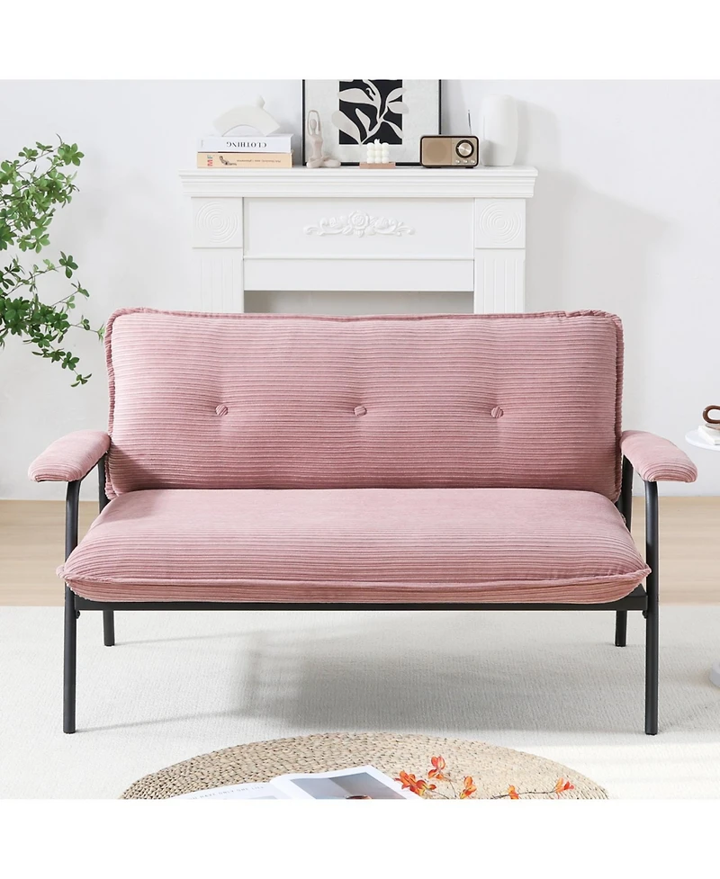 Streamdale Furniture Pink 53-inch Sofa Small Apartment Living