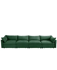 Streamdale Furniture Green Chenille Sofa Couch with Storage Drawers (4-Seater
