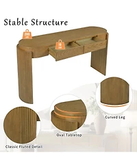 Streamdale Furniture Fluted Console Table with Drawers