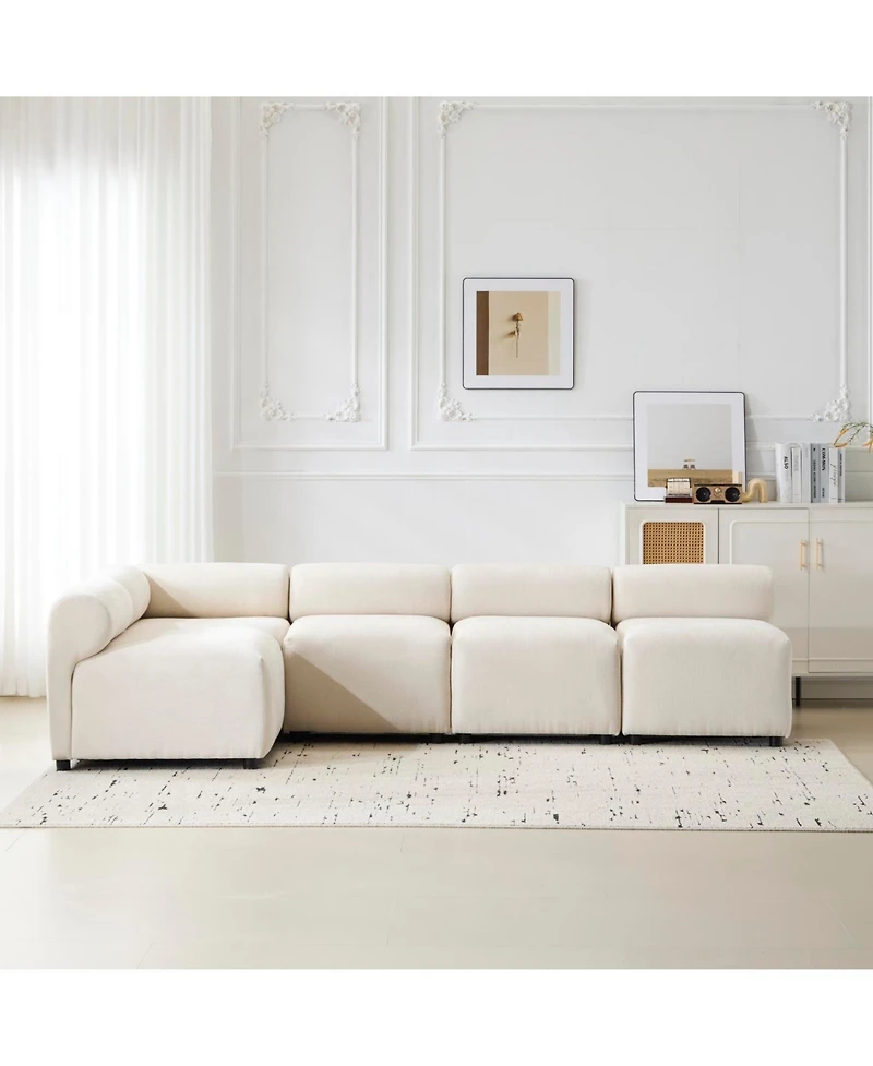 Streamdale Furniture Evelyn 109" 5-Piece L-Shaped Modular Sectional Sofa