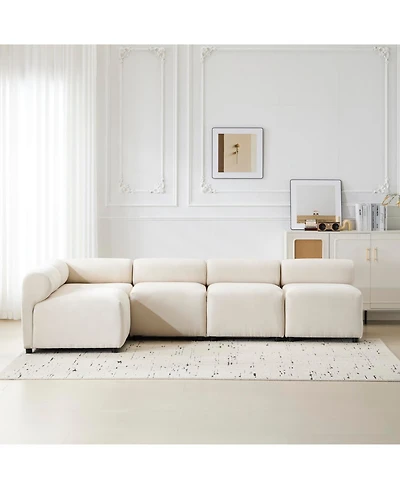 Streamdale Furniture Evelyn 109" 5-Piece L-Shaped Modular Sectional Sofa