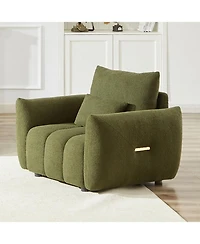 Streamdale Furniture 36.8" Teddy Fabric Sofa - Modern Lounge Chair, Green