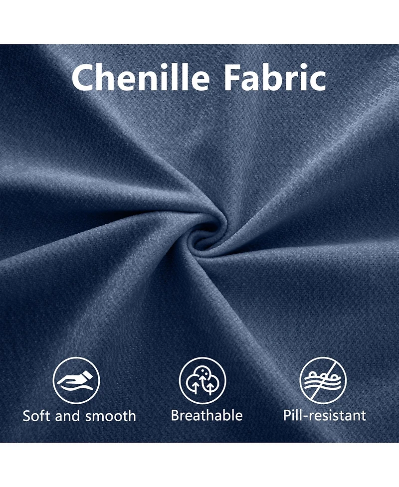 Streamdale Furniture Chenille Sofa with Storage & Ottoman