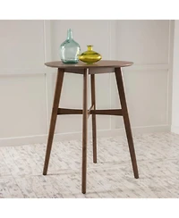 Streamdale Mid-Century Modern Round Bar Table - 42", Natural Walnut