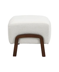 Streamdale Furniture Upholstered Ottoman, Wooden Legs