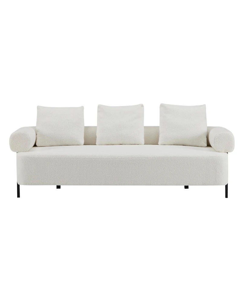 Streamdale 78" Modern Beige Sofa Couch with 3 Pillows