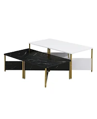 Streamdale Furniture Modern Nesting Coffee Tables - Mid Century Square Set