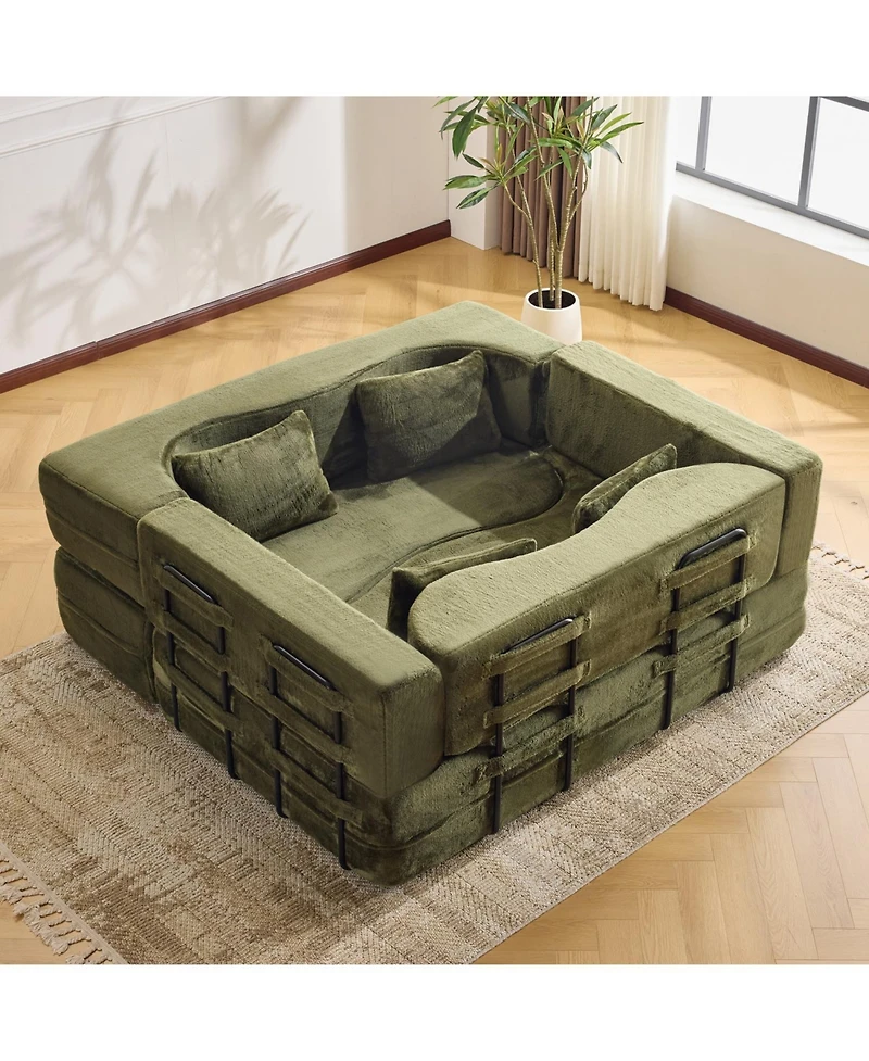 Streamdale Furniture 71" Folding Sofa Bed - Plush, High-Density Foam