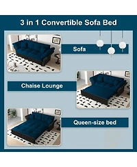 Streamdale Furniture Streamdale Queen Pull Out Sofa Bed, 3-in-1 Convertible Sleeper