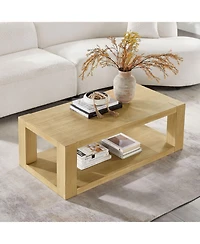 Streamdale Furniture Streamdale Modern 48" Rectangular 2-Tier Coffee Table