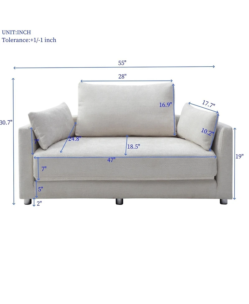Streamdale Furniture Versatile Sofa Bed 3-in-1 Comfort for Sofa, Lounger, and Mattress