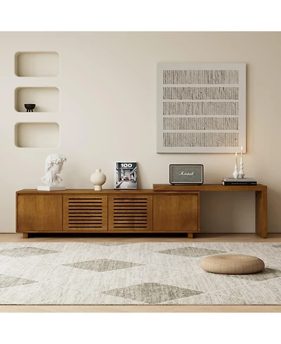 Streamdale Furniture Mid-Century Modern Tv Stand for 55"-75" TVs with Storage