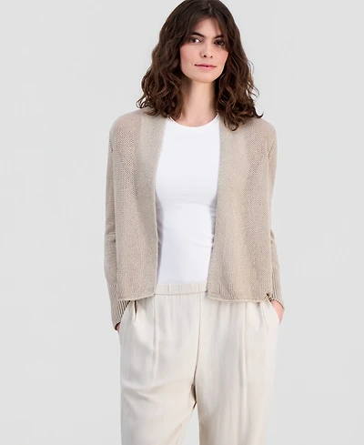 Eileen Fisher Women's Cropped Open-Front Cardigan
