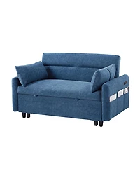 Streamdale Furniture 55" Pull Out Sofa Bed with Adjustable Back, Storage, Pillows, Usb