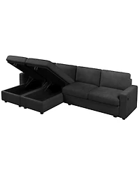 Streamdale Furniture 103.9" U-Shaped Sectional Sofa w/ Storage Chaise & Usb