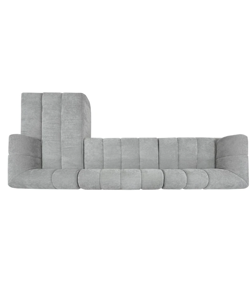 Streamdale Furniture 122" Modern L-Shaped Sectional Sofa with Chaise Lounge (Right Hand)