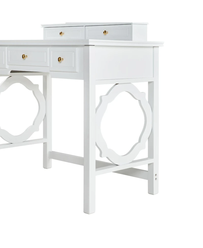 Streamdale Furniture Compact Vanity Table with Reversible Mirror & Stool
