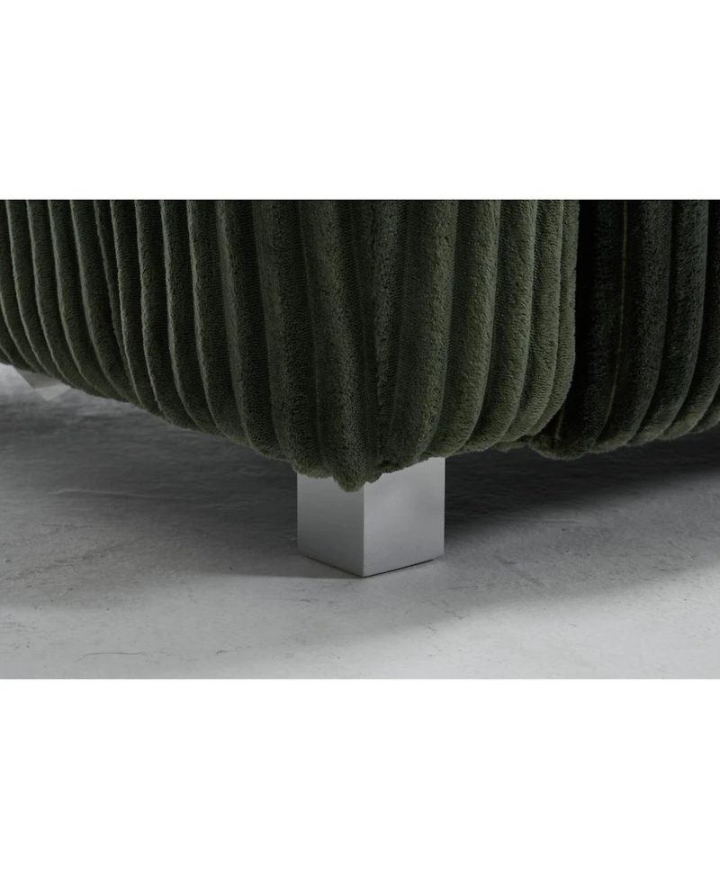 Streamdale Furniture 114" Corduroy Sofa with Ottoman