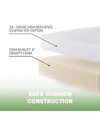 Streamdale Furniture Slipcovered Sectional Sofa with Ottoman - Camel Corduroy